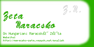 zeta maracsko business card